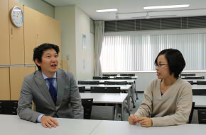 平岡様・中島様に研修会場にてお話を伺いました